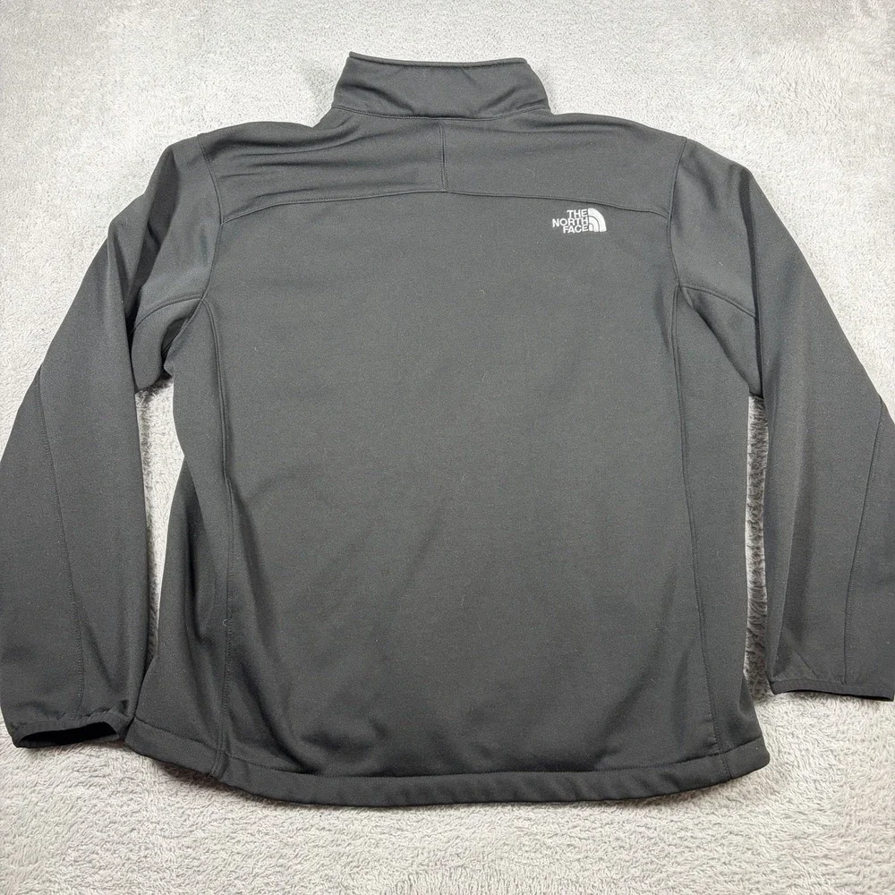 The North Face Softshell Fleece Jacket Mens XL Black Apex Hiking Outdoors
